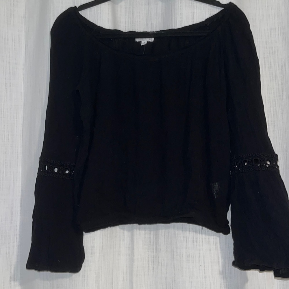 Tilly’s Patrons of Peace Black Off the Shoulder Boho Blouse